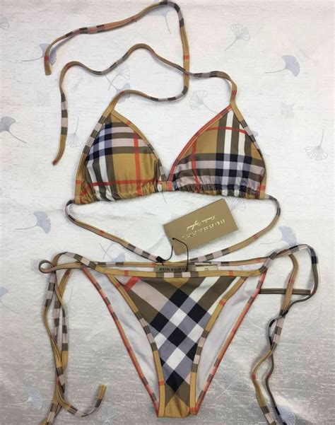 burberry ladies swimsuits|burberry dupe bikini.